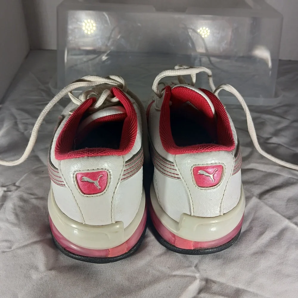 Puma Turin‎ Sport Lifestyle Shoes Sneakers White Pink Silver Girls US 2.5